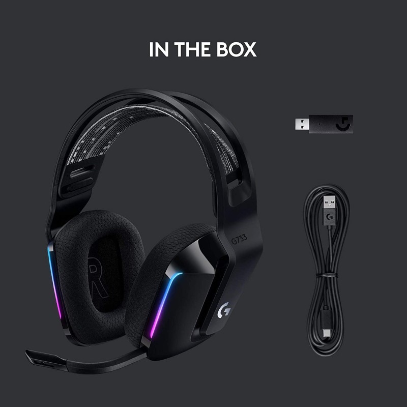 Logitech G733 Lightspeed Wireless Headset (Black)